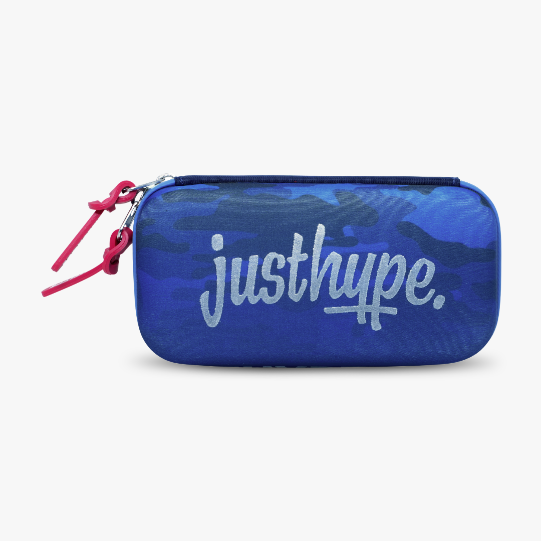 Just Hype Blue Camo Pencil Case
