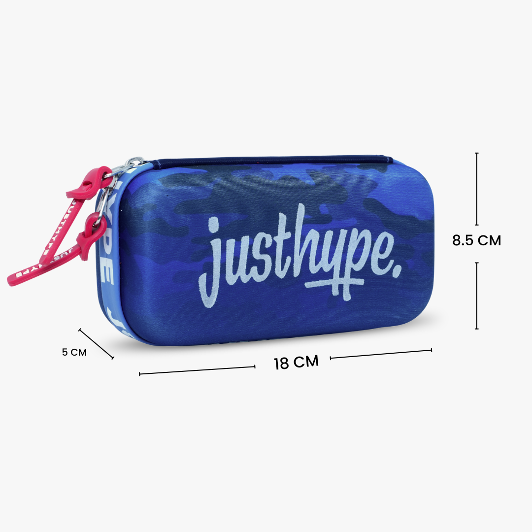 Just Hype Blue Camo Pencil Case