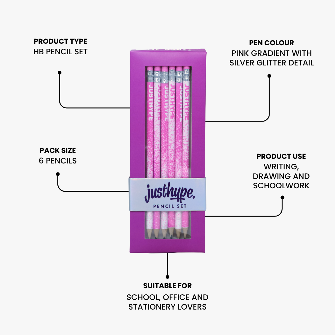 Just Hype Gradient HB Pencil Set