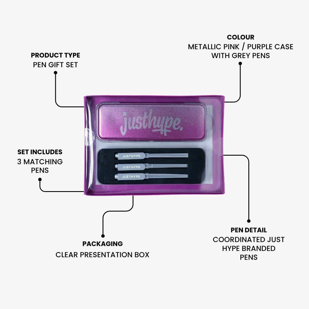 Just Hype Pink Stationary Set 6