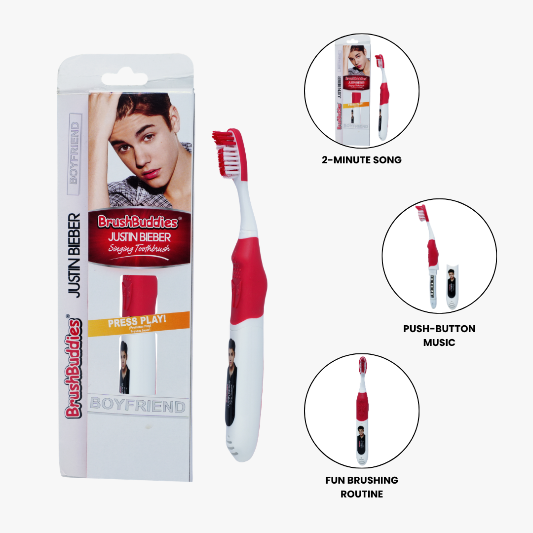 Justin Bieber Boyfriend Singing Toothbrush – Red & White