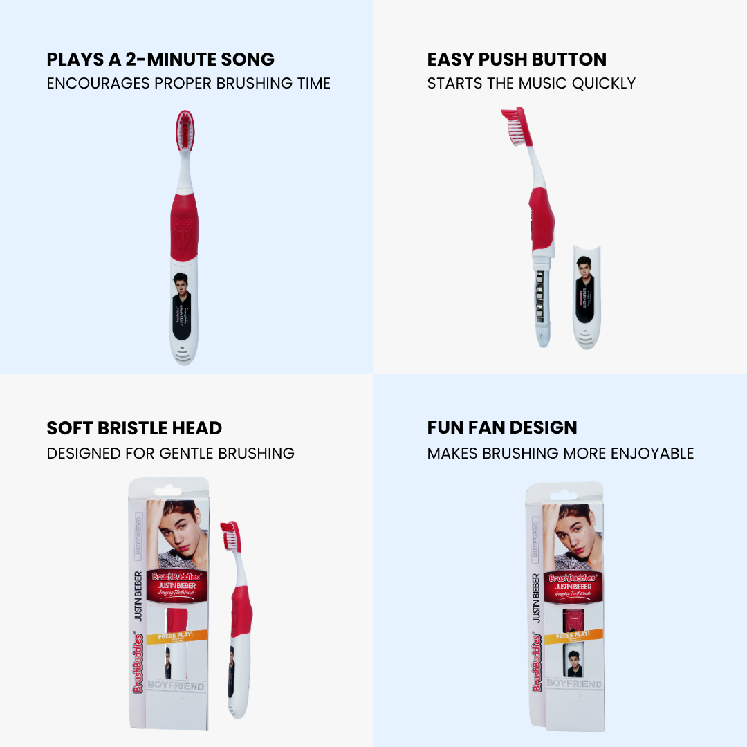Justin Bieber Boyfriend Singing Toothbrush – Red & White