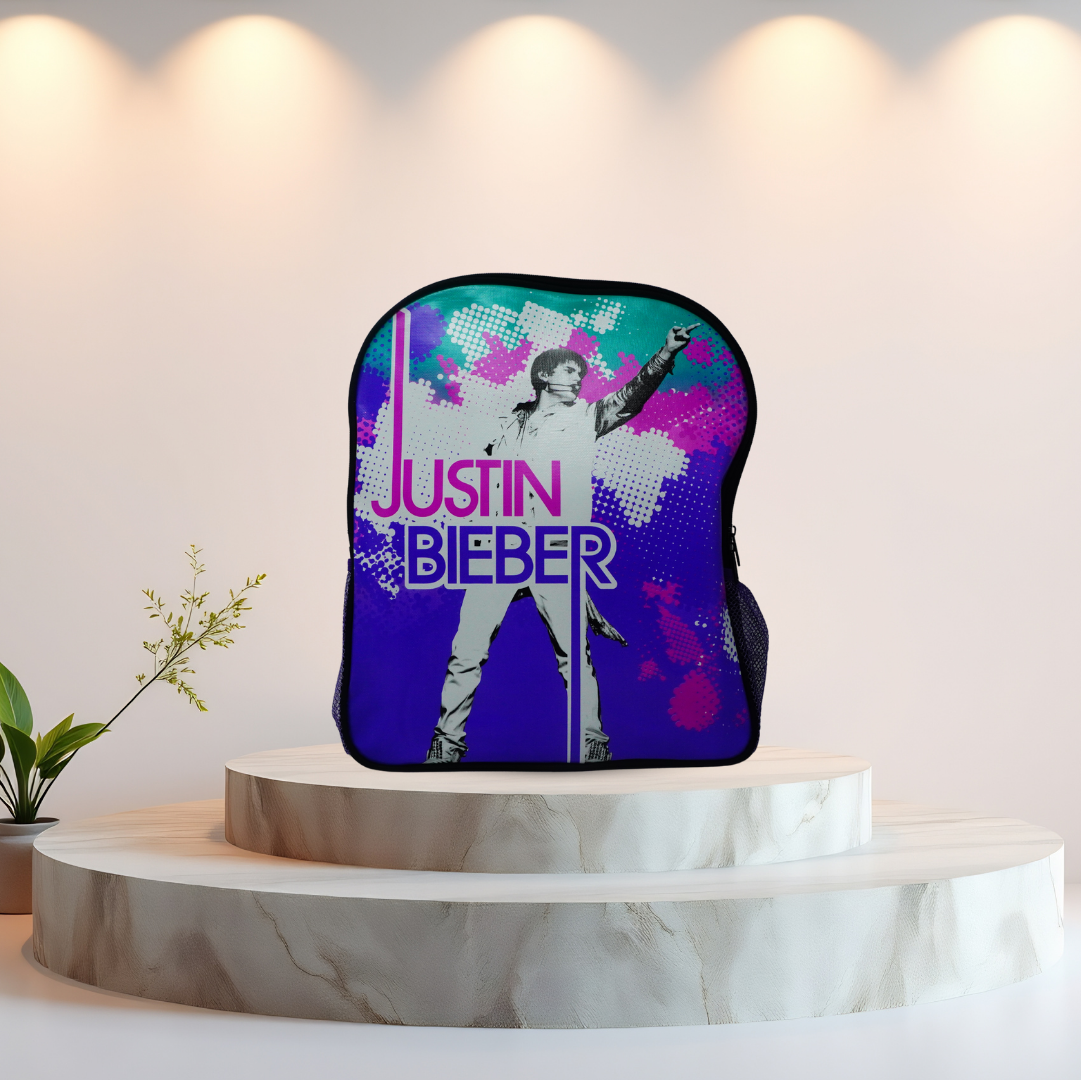 Justin Bieber Fashion Backpack Purple