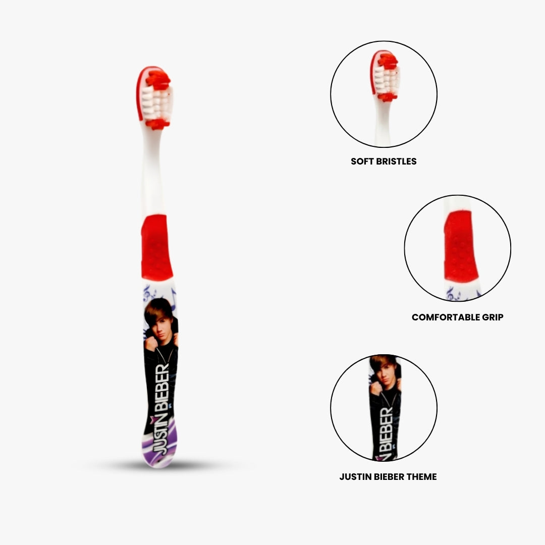 Justin Bieber Kids Manual Toothbrush BrushBuddies 4