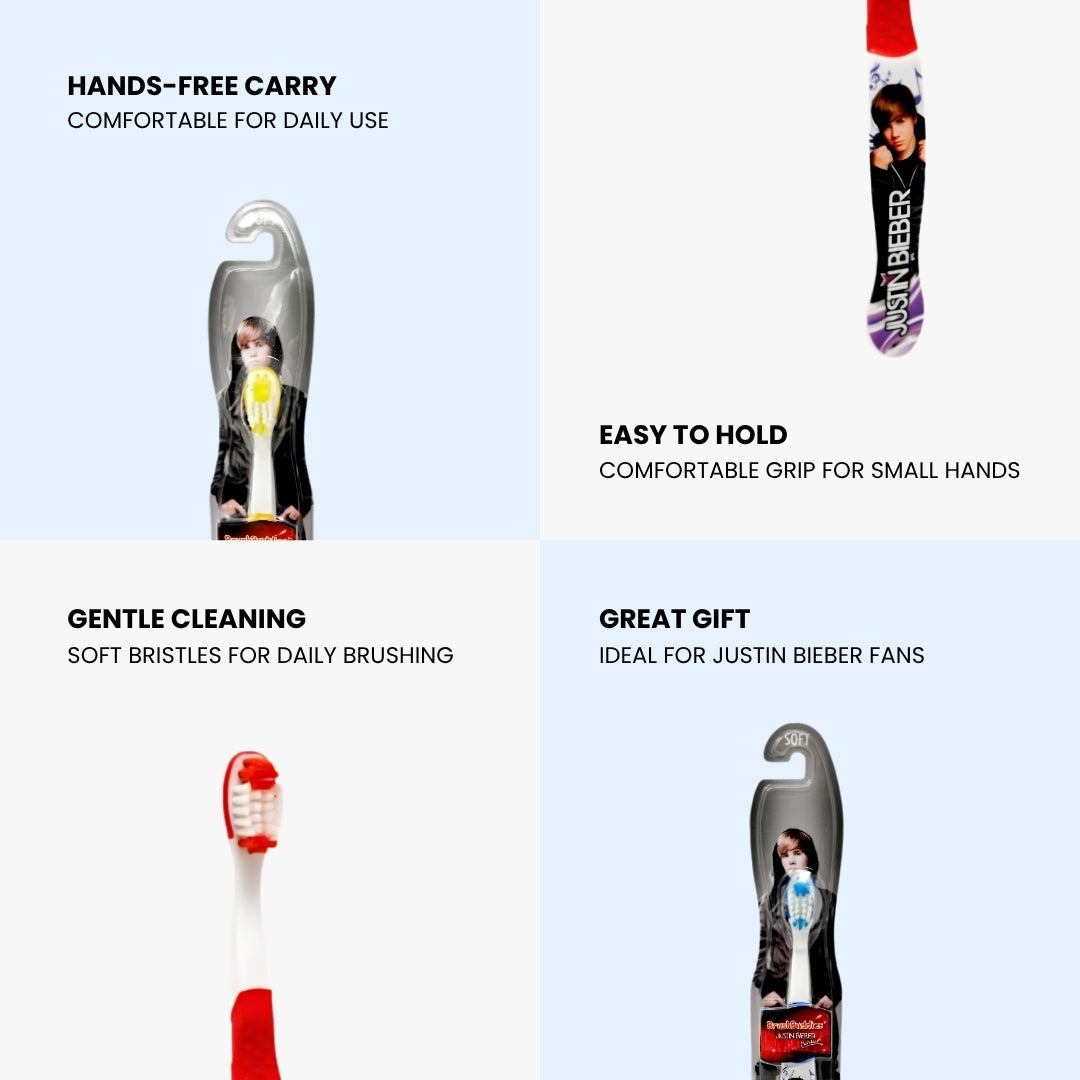 Justin Bieber Kids Manual Toothbrush Brush Buddies 6