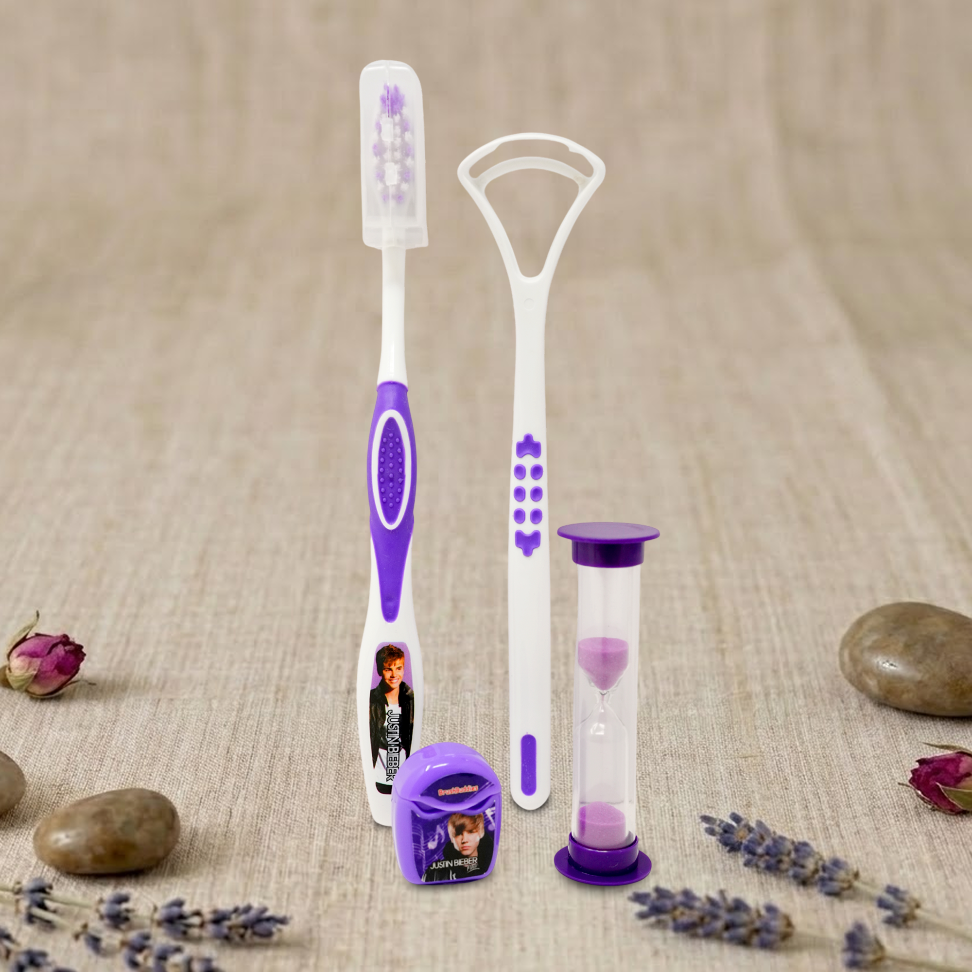 Justin Bieber Travel Oral Care Kit Portable Dental Hygiene Set With Toothbrush & Accessories