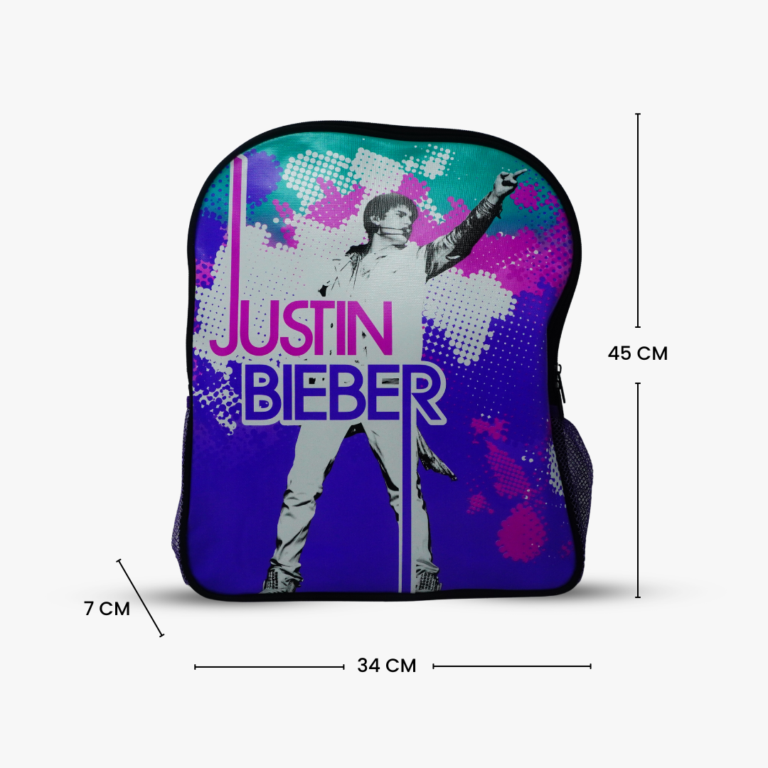 Justin Bieber Backpack-Purple