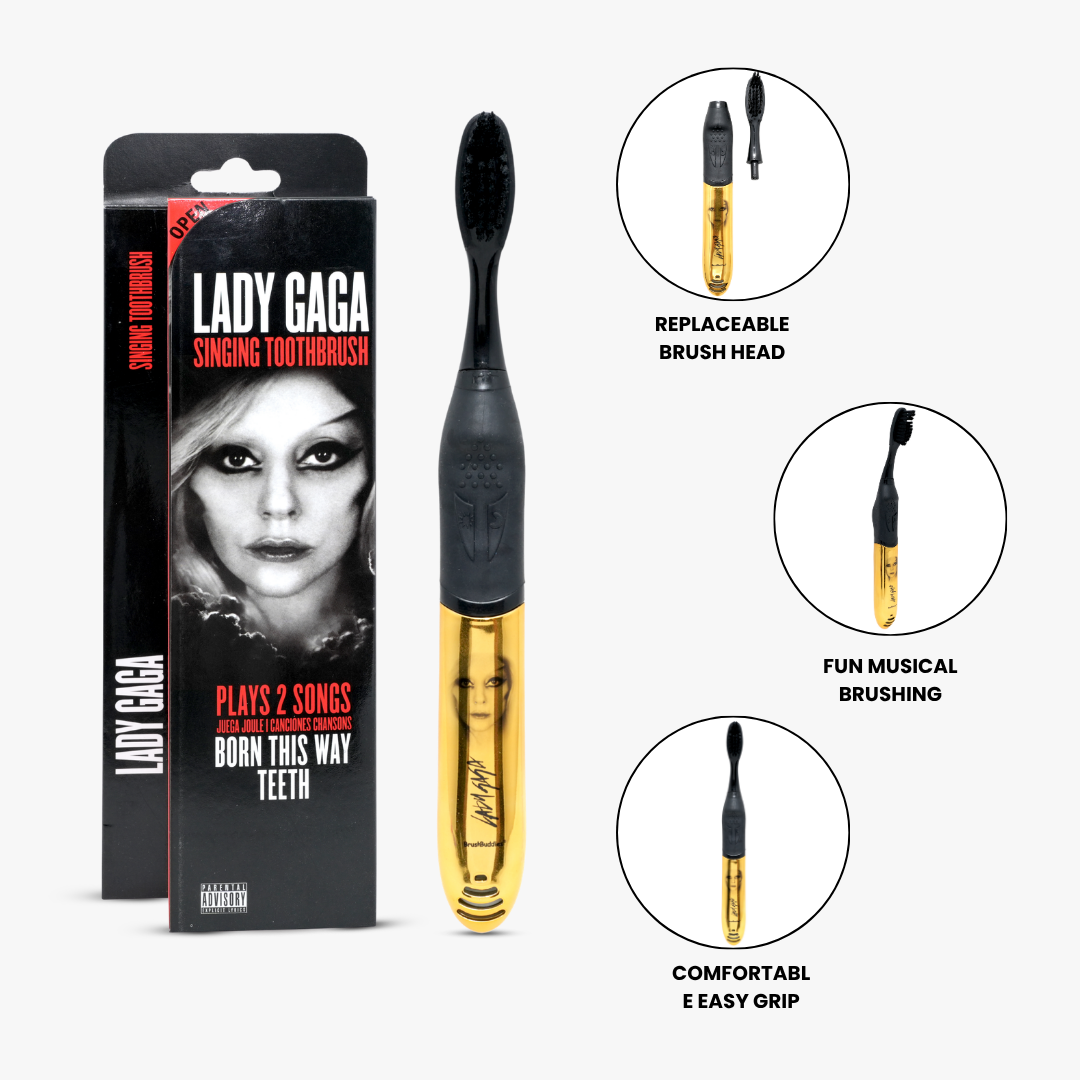 Lady Gaga Singing Toothbrush – Gold & Black
