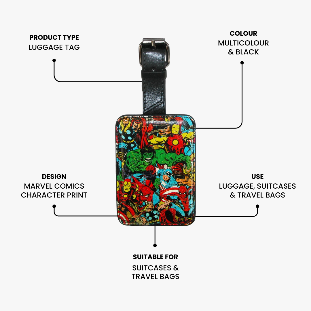 Marvel Comics Character Luggage Tag