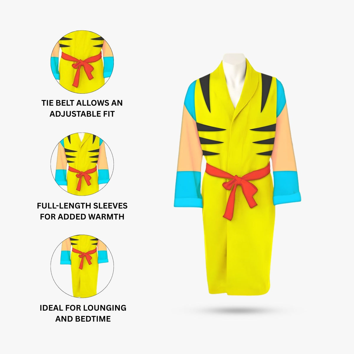 Marvel Wolverine Fleece Bathrobe