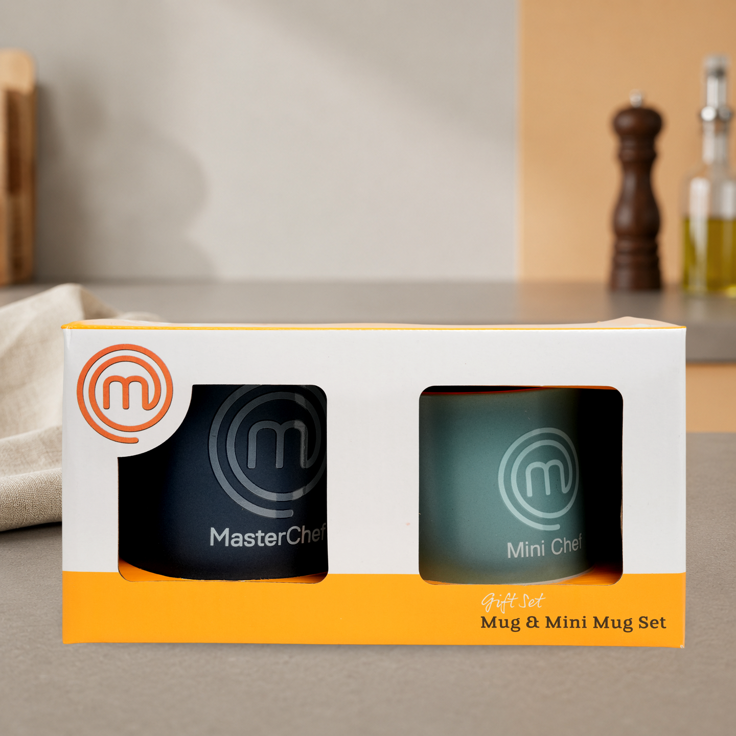MasterChef Mug & Mini Mug Gift Set – Officially Licensed Parent & Child Ceramic Mug Set