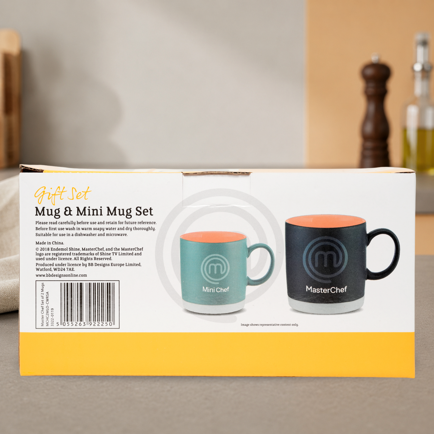 MasterChef Mug & Mini Mug Gift Set – Officially Licensed Parent & Child Ceramic Mug Set