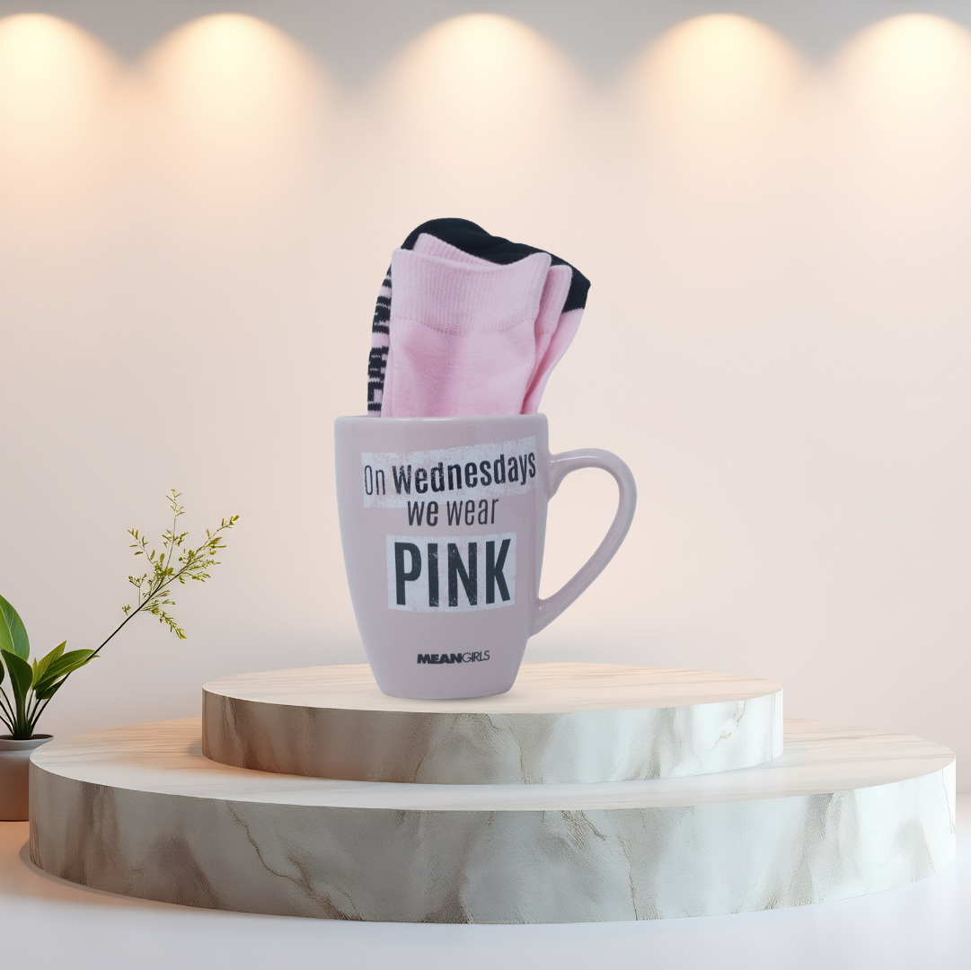 Mean Girls Mug & Socks Gift Set Pink