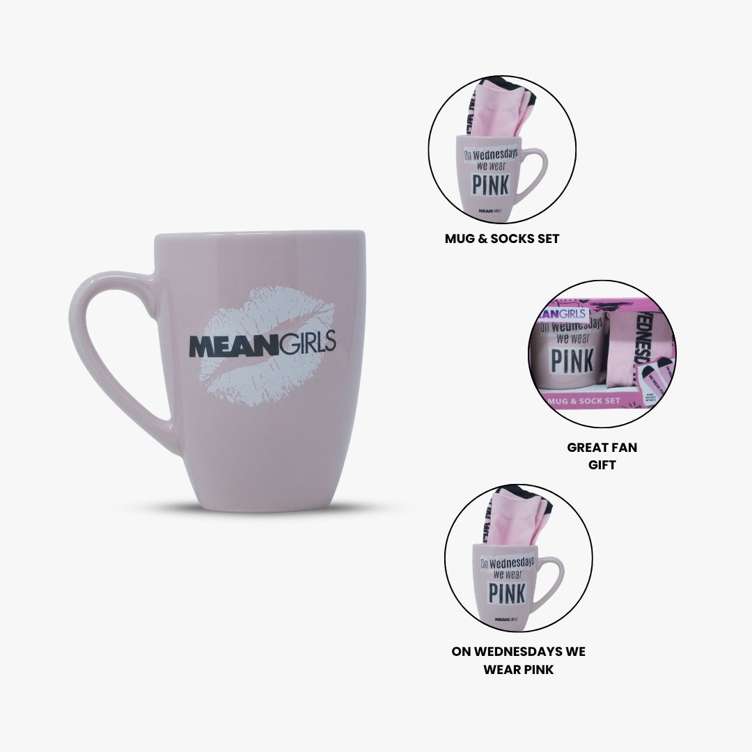 Mean Girls Mug & Socks Gift Set Pink