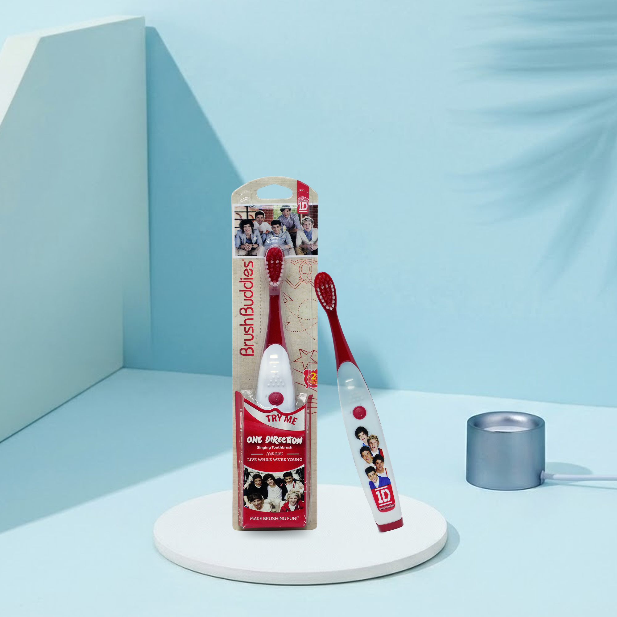 One Direction Singing Toothbrush – 2 Minute Musical Timer Toothbrush with Soft Bristles