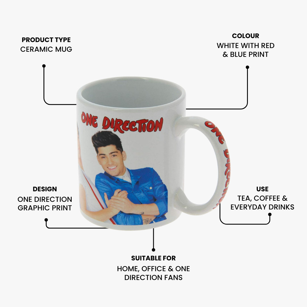 One Direction Red & Blue mug