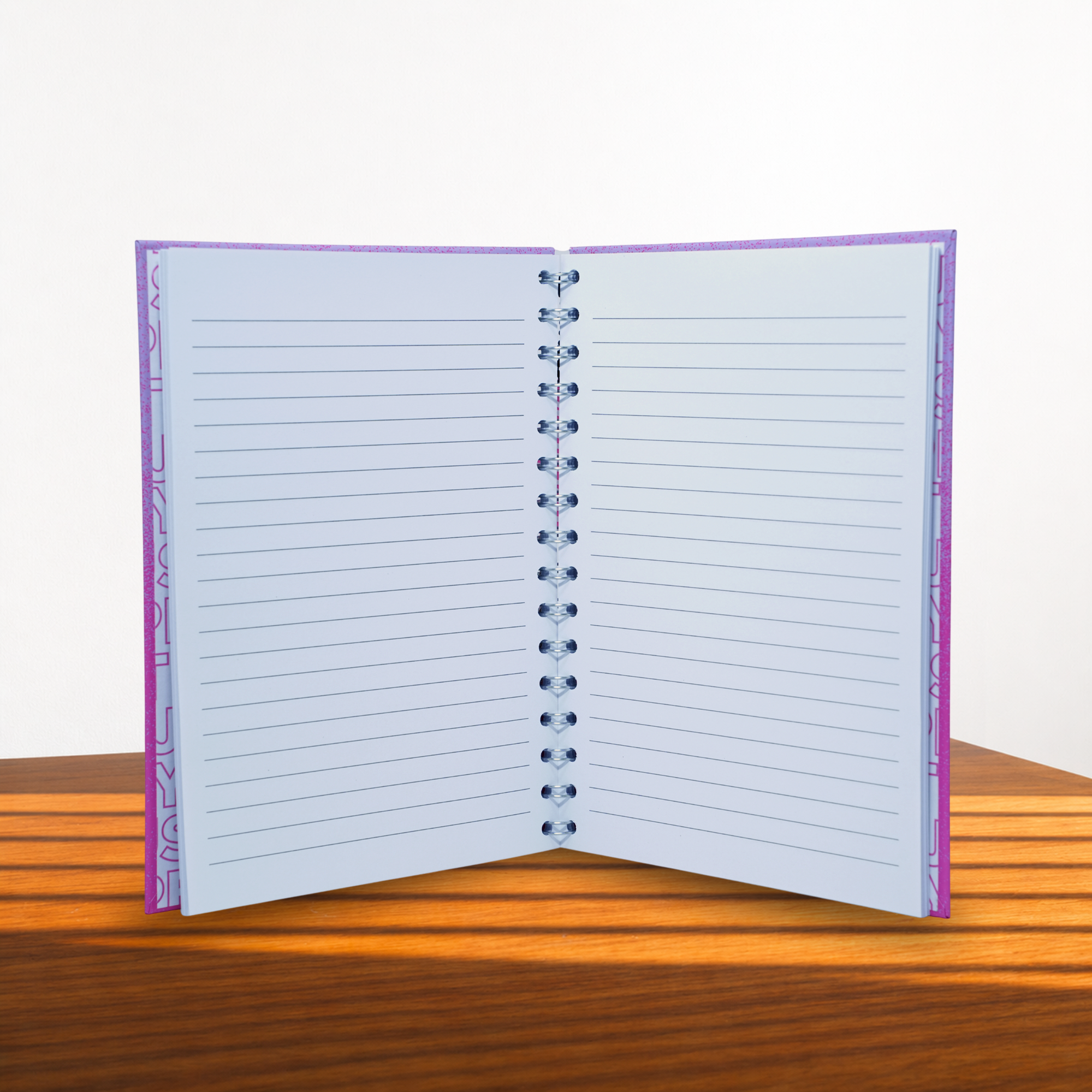 Pink GRADUATED Gradient A5 Notebook with Rubber Charm – Spiral Journal
