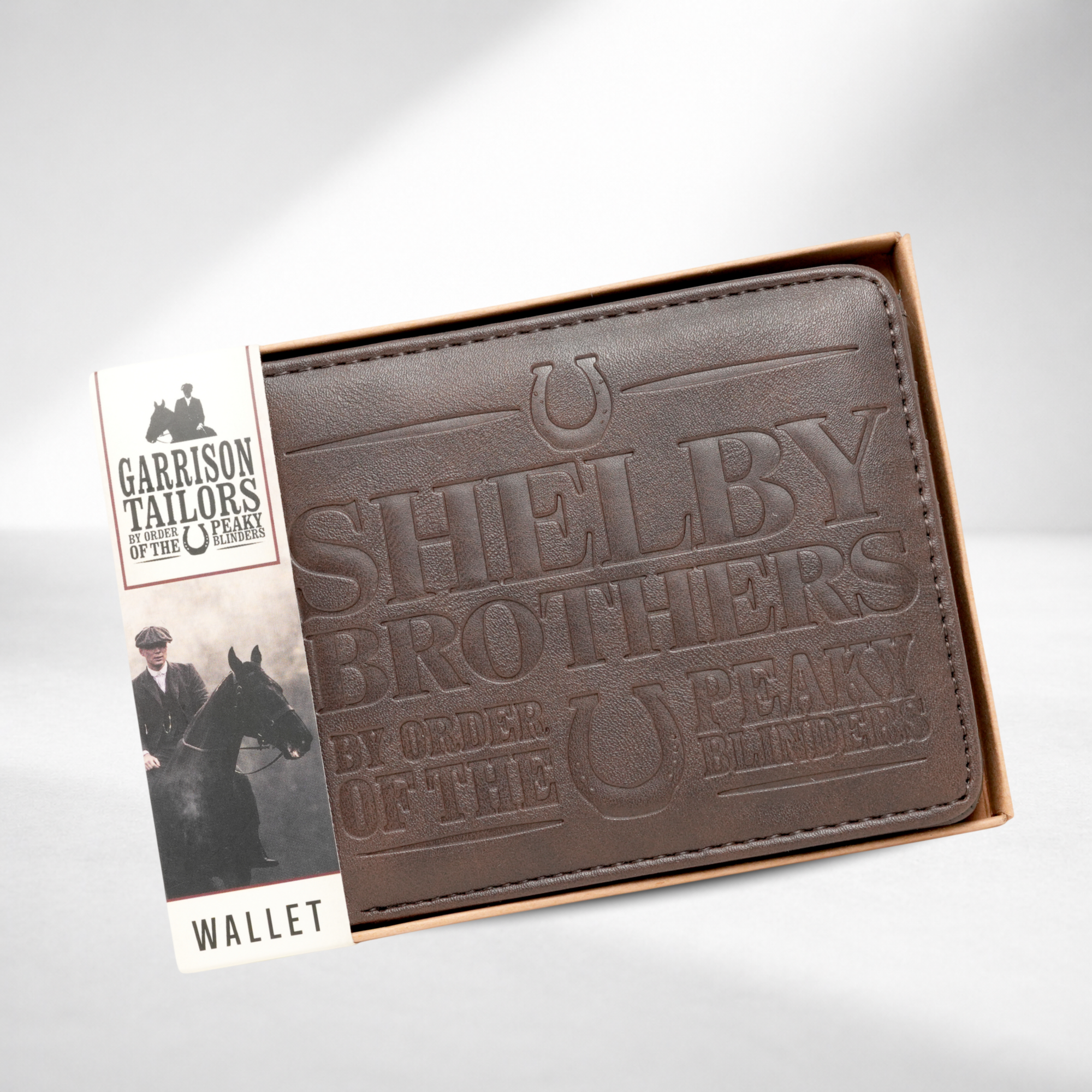 Peaky Blinders Official Licensed Men's Wallet Shelby Brothers Brown Bifold Wallet