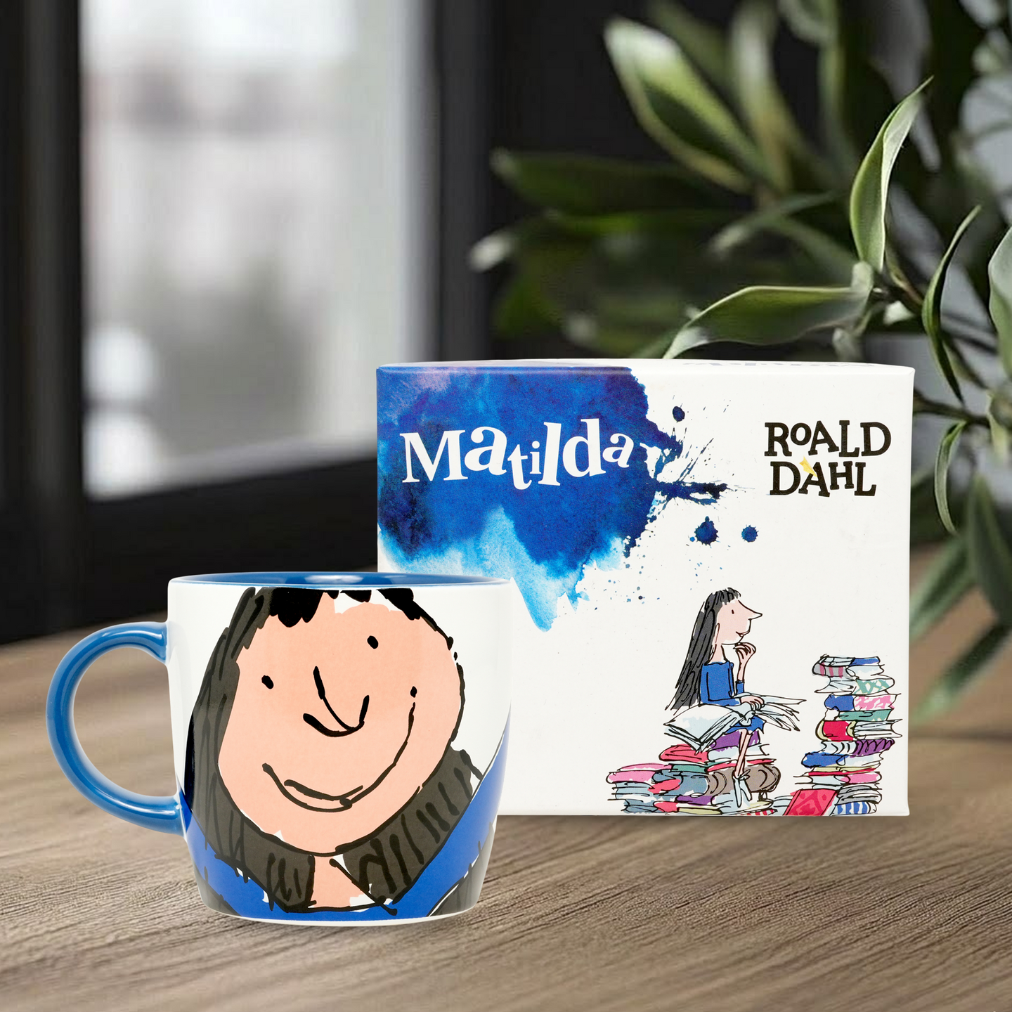Roald Dahl Matilda Official Licensed Ceramic Mug Blue Edition Tea Coffee Cup Gift