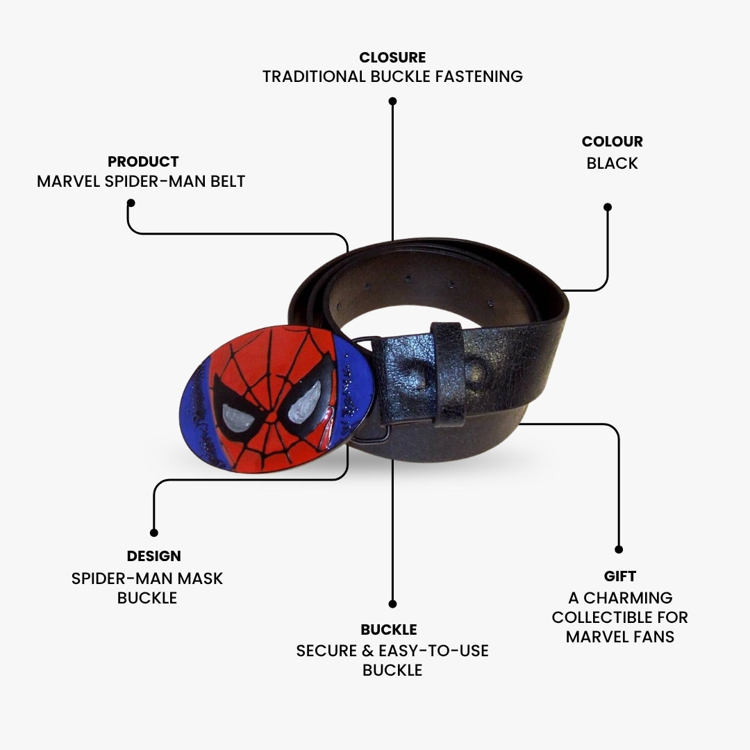 Spiderman Face Metal Buckle Belt 4