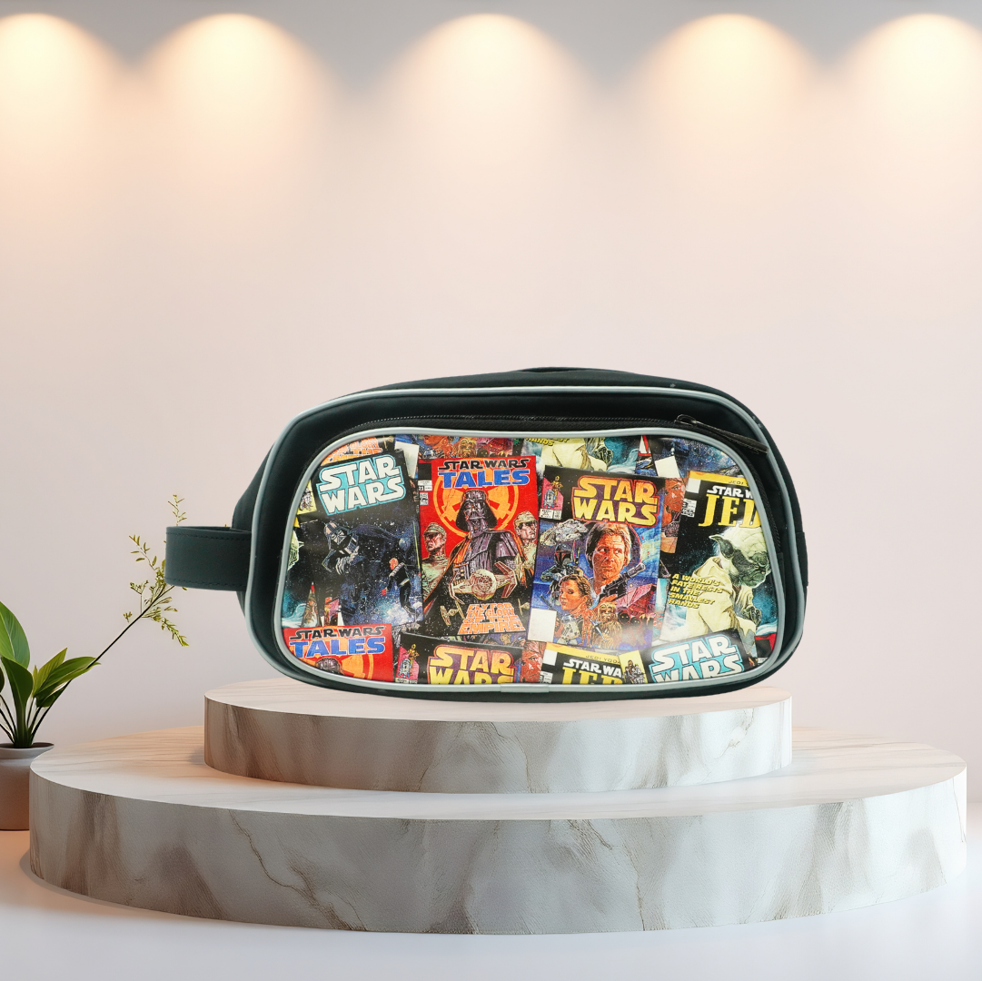 Star Wars Comic Print Wash Bag Black