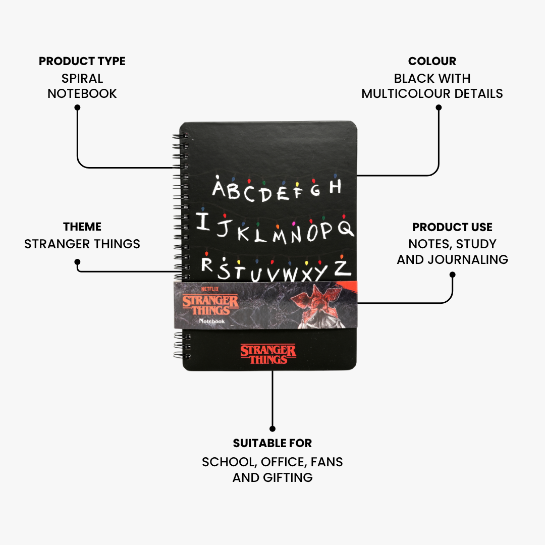 Stranger Things A5 Spiral Notebook
