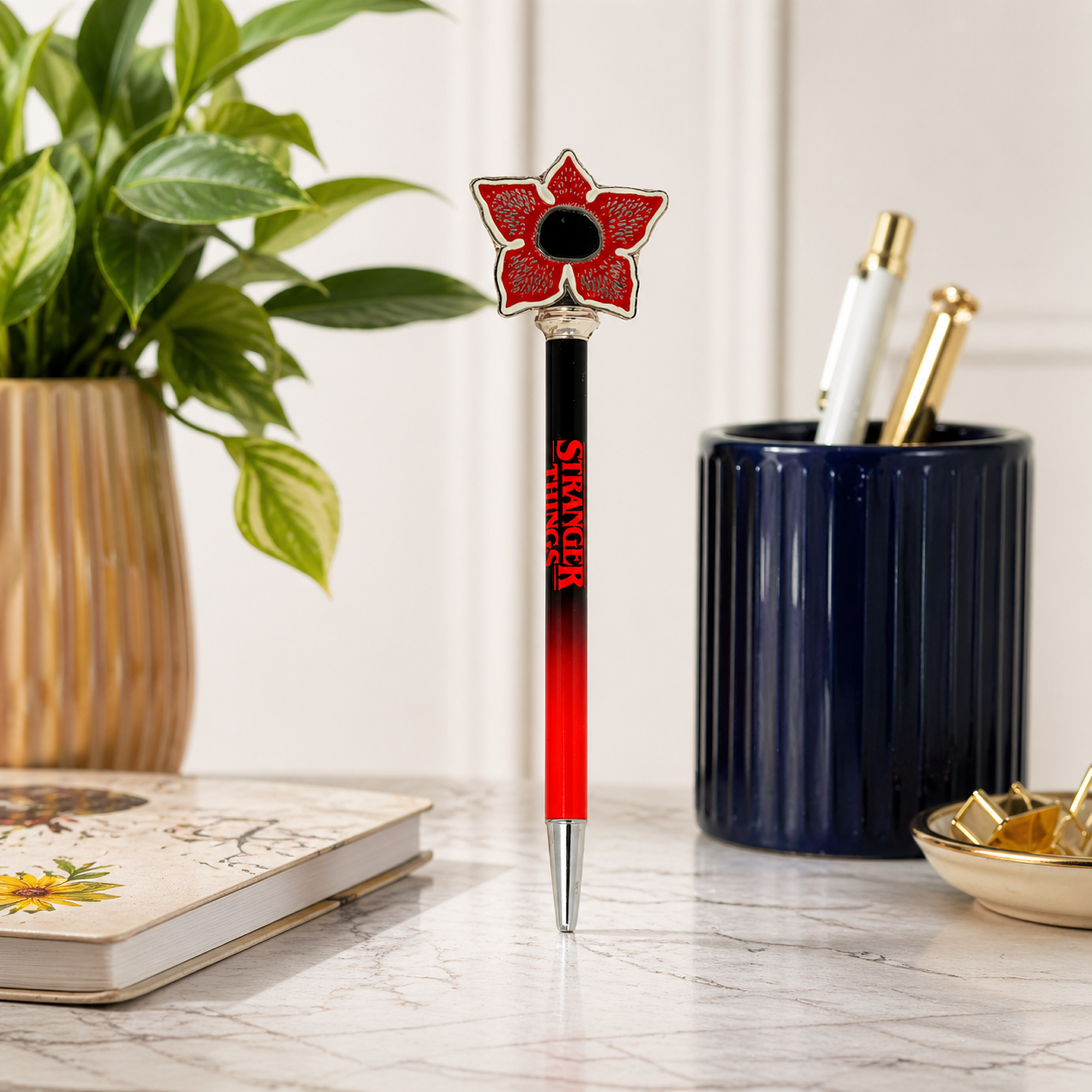 Stranger Things Demogorgon Flower Topper Pen Collectible Ballpoint Pen
