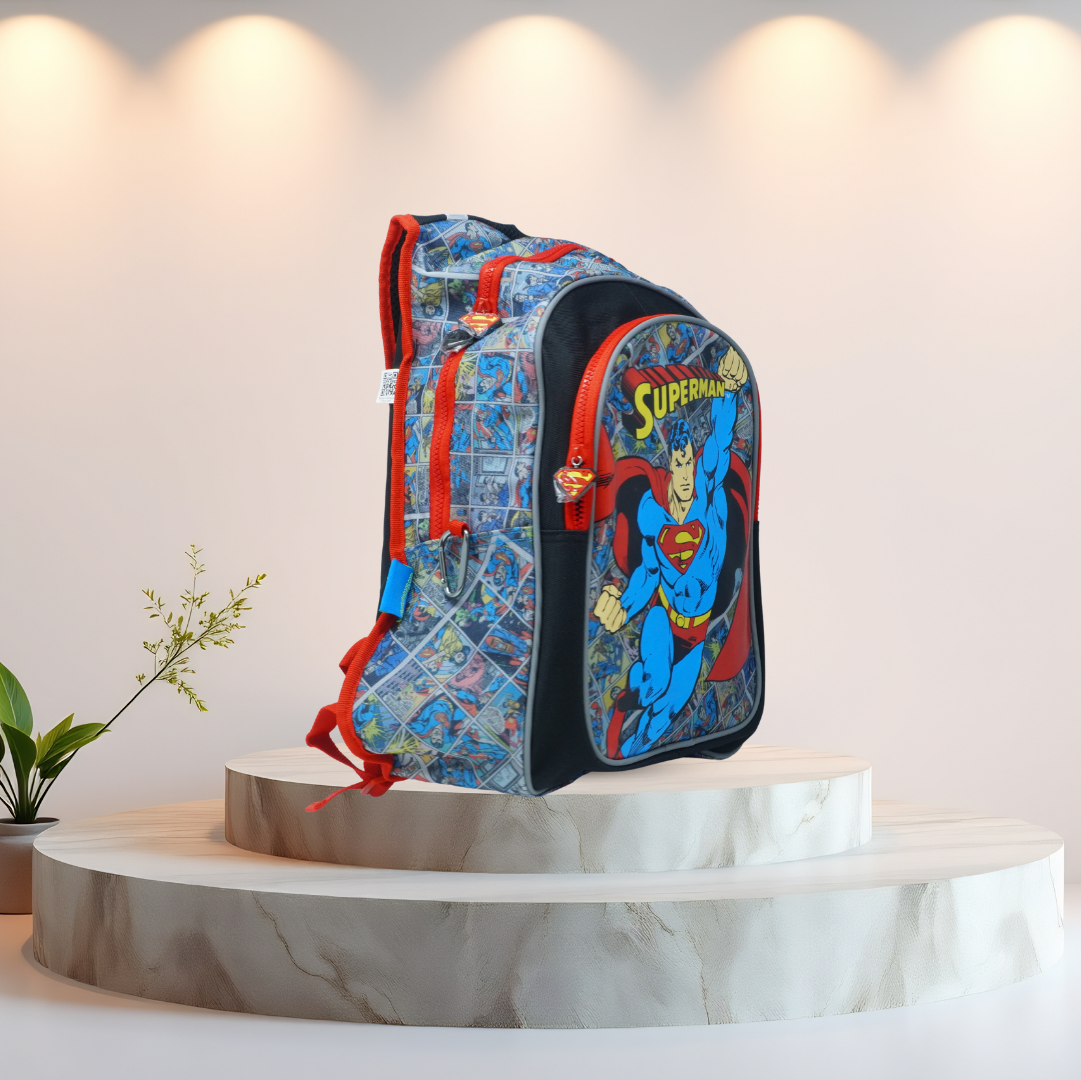 Superman Comic Print Backpack for School