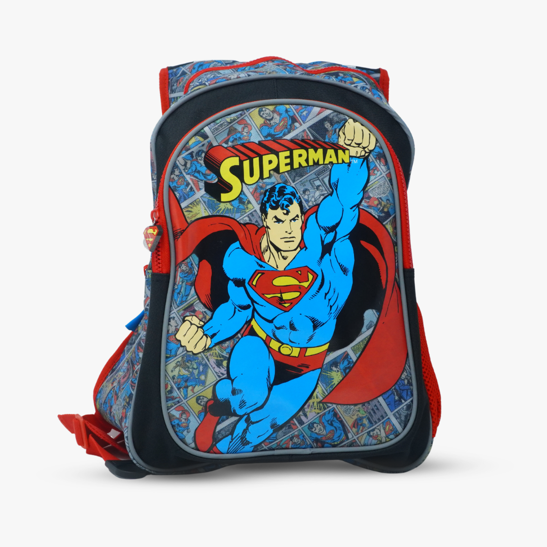Superman Comic Print Backpack for School