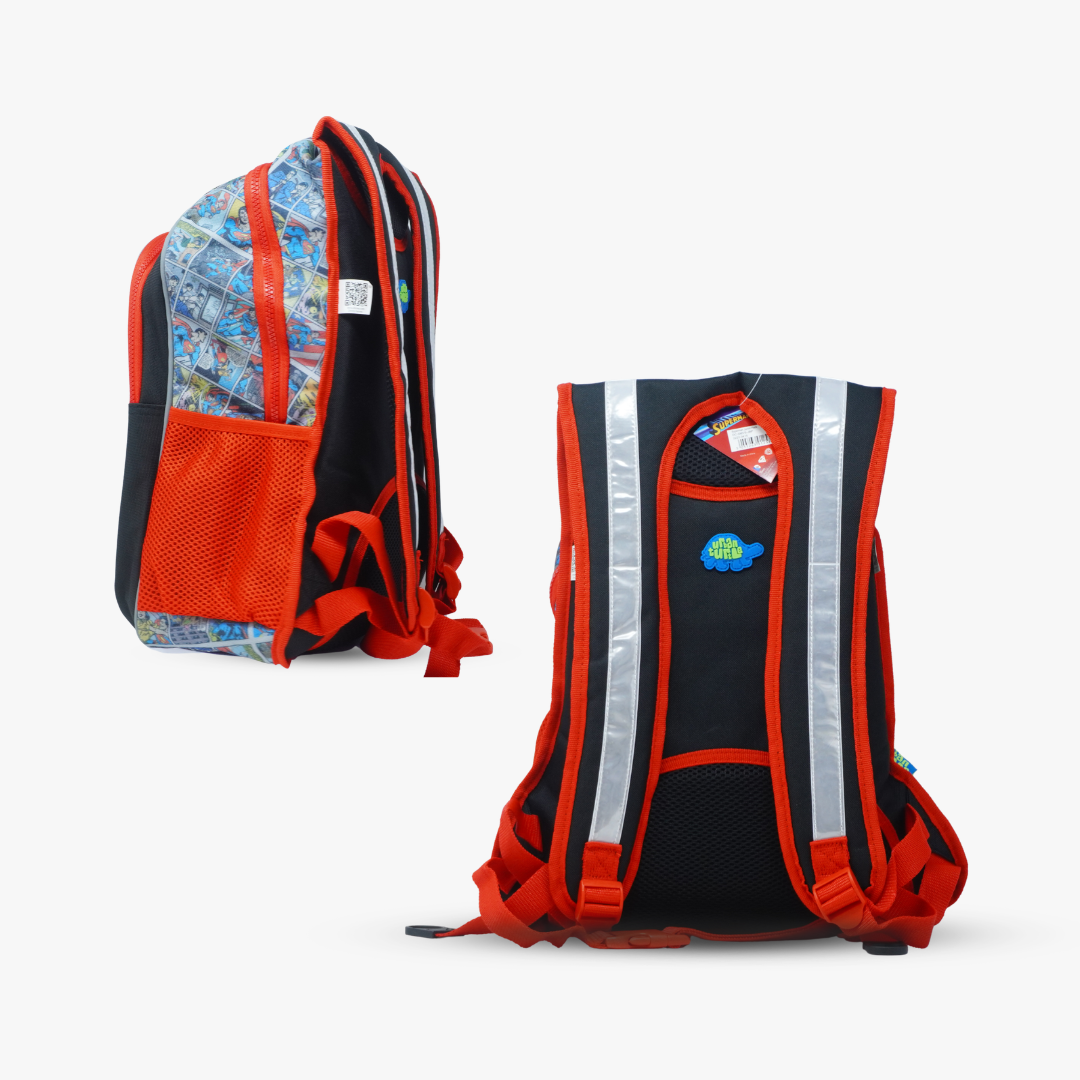 Superman Comic Print Backpack for School