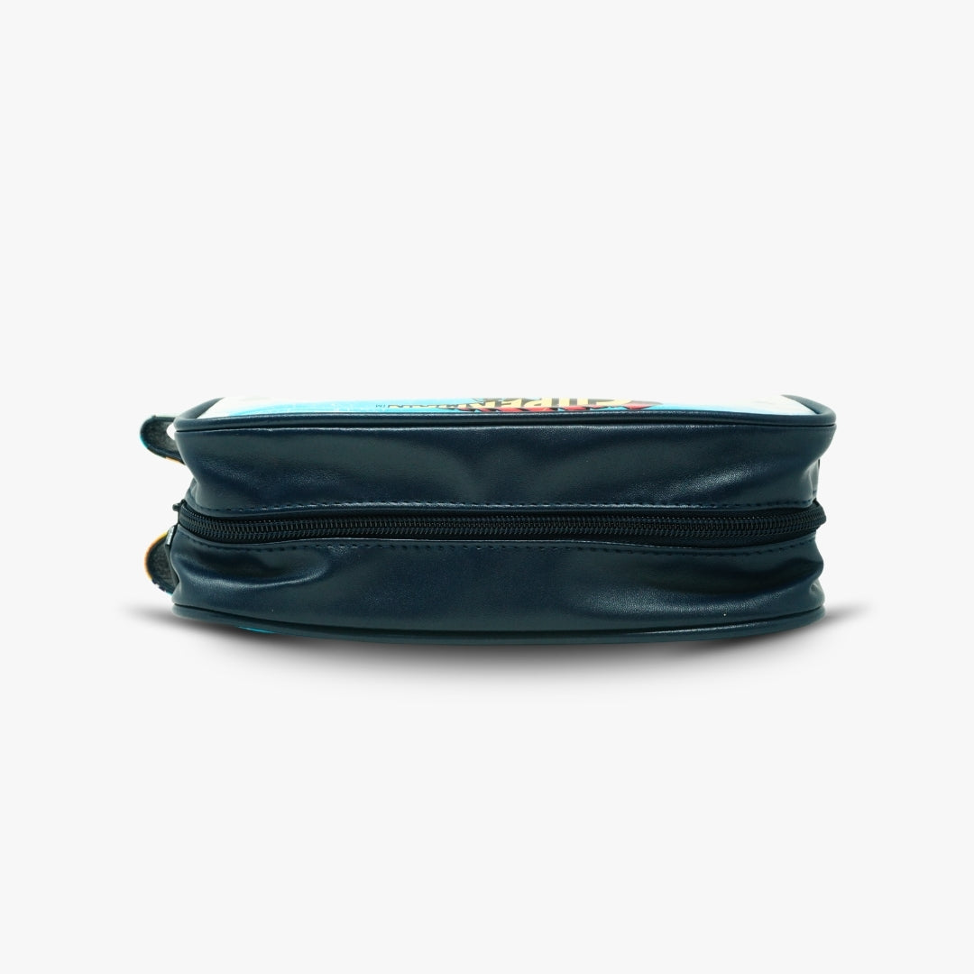 Superman Comic Print Wash Bag Blue