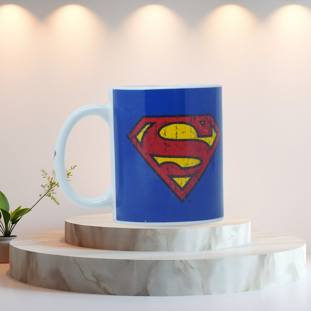 Superman Dad Is My Hero Ceramic Mug Blue