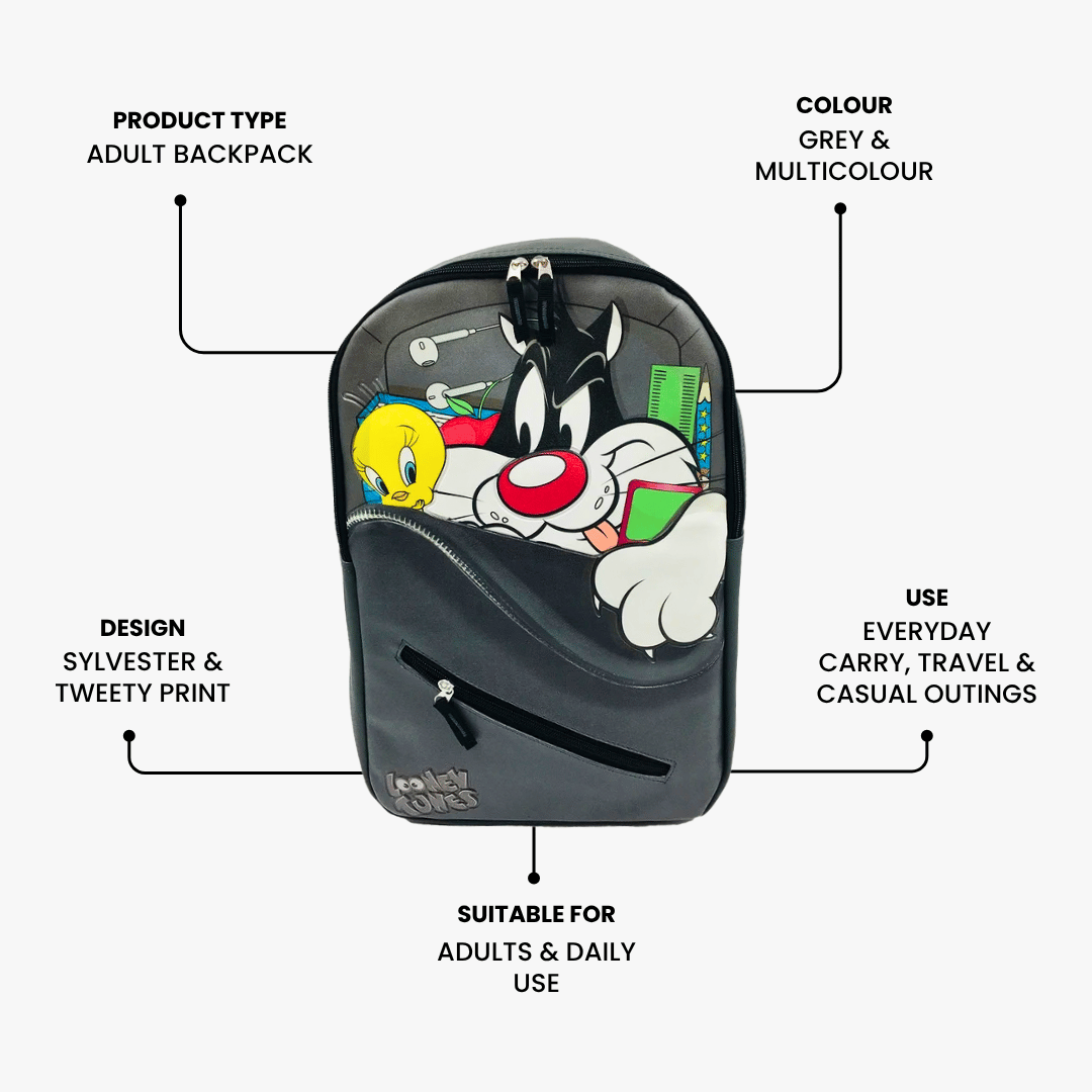 Sylvester & Tweety Adult PU Printed Backpack