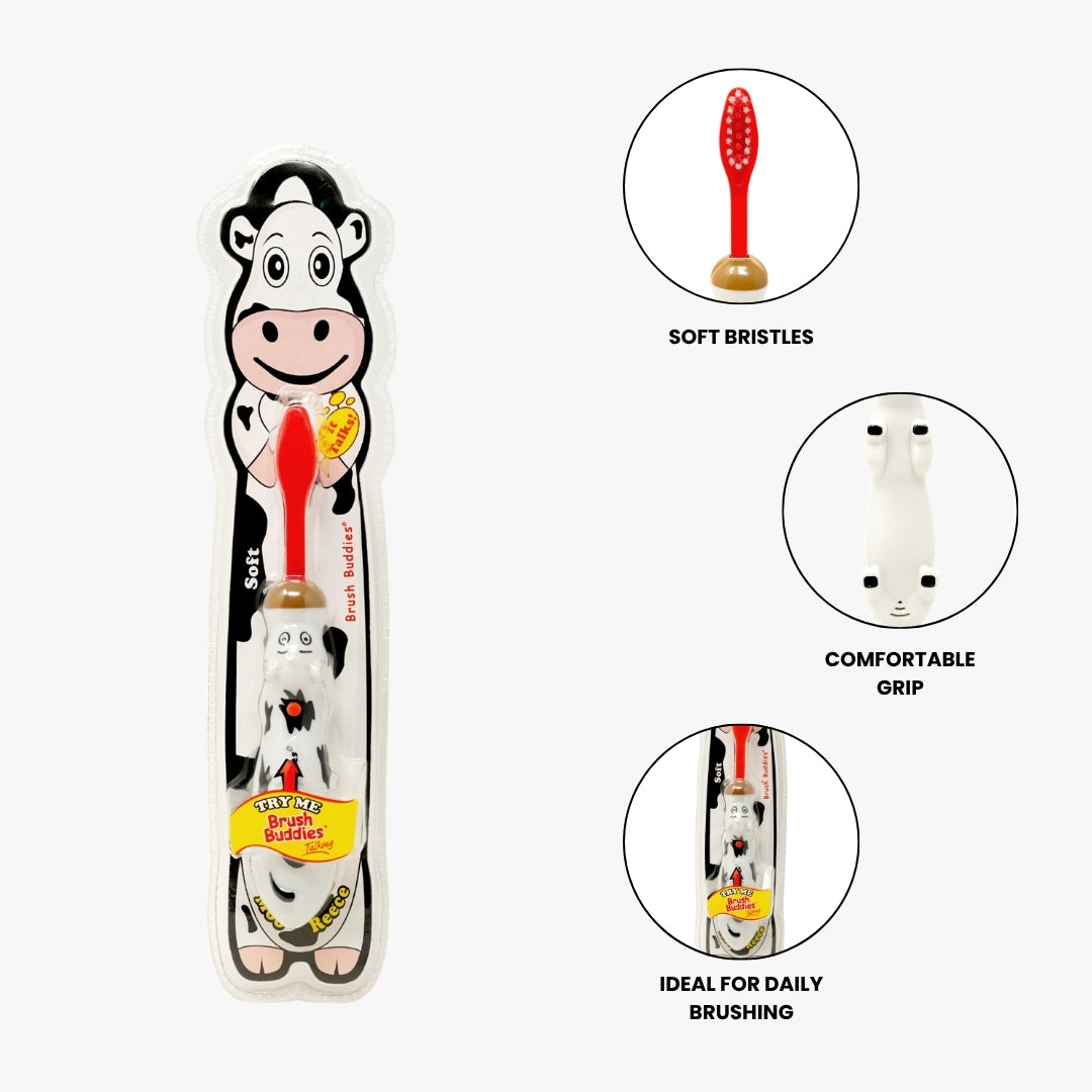 Talking Cow Kids Toothbrush Brush Buddies 9