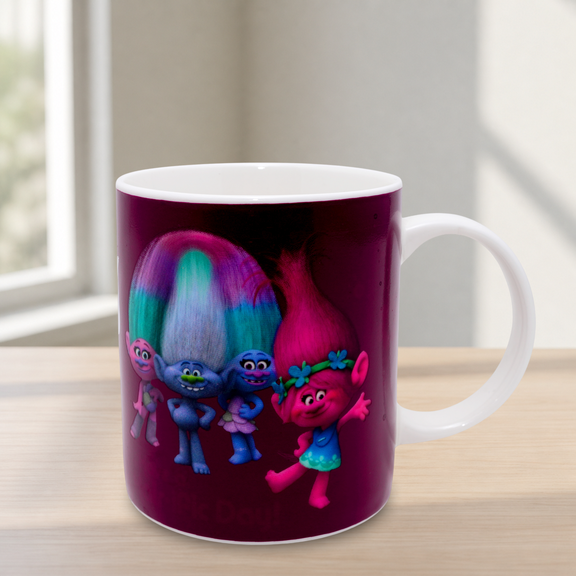 Trolls Heat Changing Mug Magic Colour Change Coffee Cup Kids Character Gift Mug