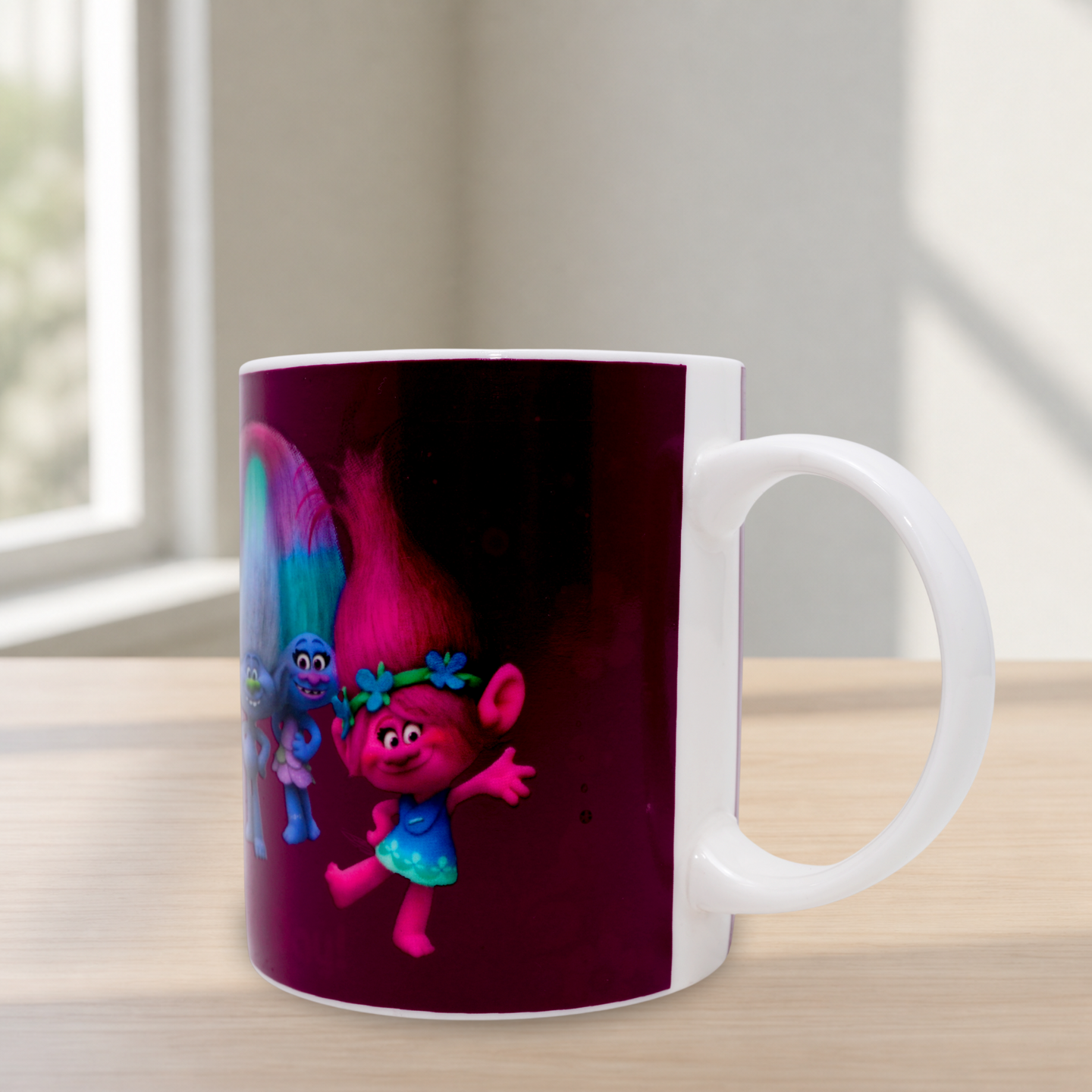 Trolls Heat Changing Mug Magic Colour Change Coffee Cup Kids Character Gift Mug