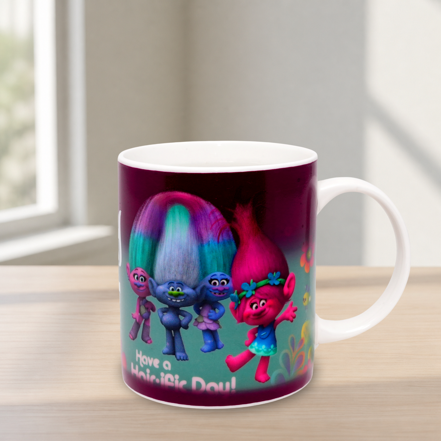 Trolls Heat Changing Mug Magic Colour Change Coffee Cup Kids Character Gift Mug