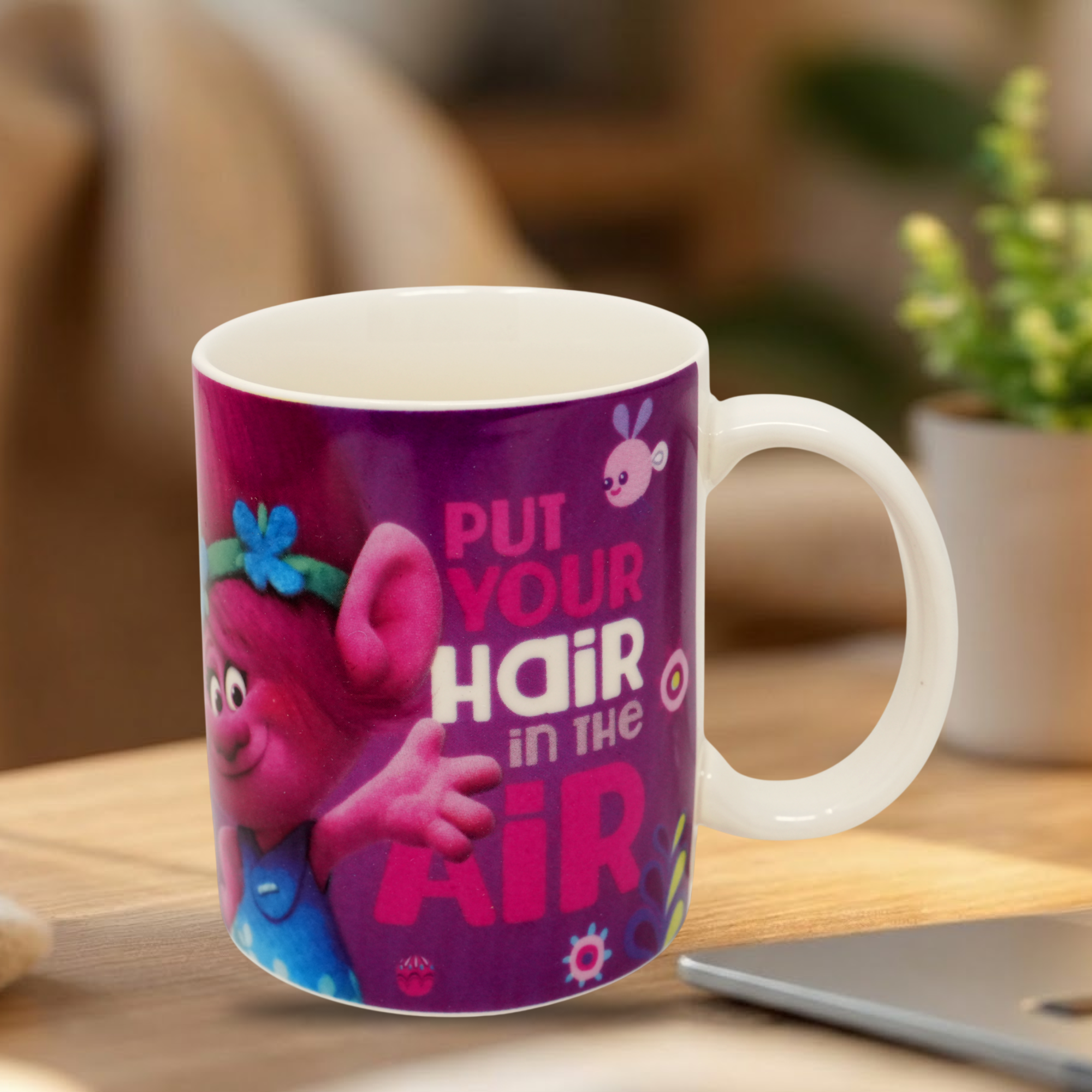 Trolls Mug & Socks Gift Set for Kids – DreamWorks Trolls Cartoon Mug and Cozy Socks Present Set